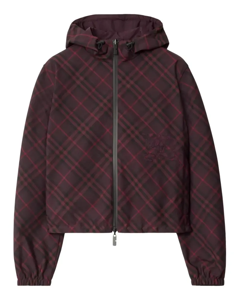Burberry Kapuzenjacke mit Karomuster - Rot Rot