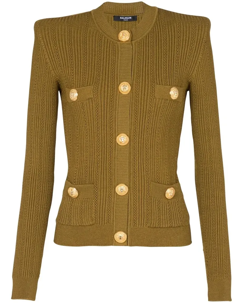 Balmain Gestricktes Oberteil mit Knöpfen - Gold Gold