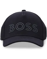 HUGO BOSS Baseballkappe mit Logo-Print Blau