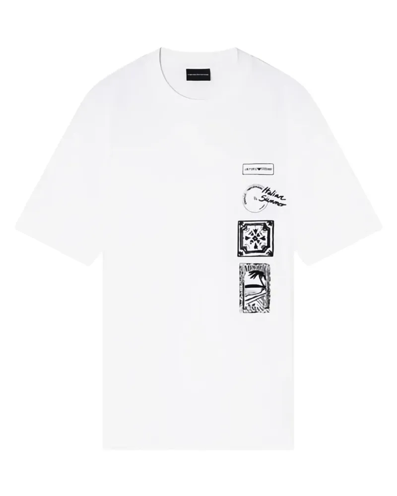 Emporio Armani T-Shirt mit grafischem Print - Weiß Weiß