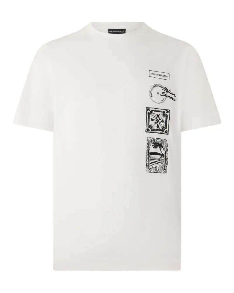 Emporio Armani T-Shirt mit grafischem Print - Weiß Weiß