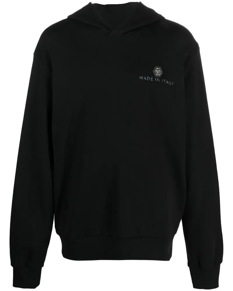 Philipp Plein Hoodie mit Logo-Print - Schwarz Schwarz