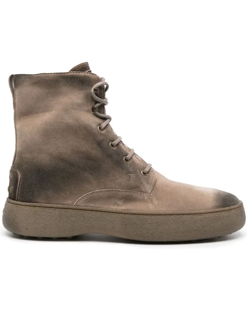 TOD'S Gommino Wildlederstiefel - Nude Nude