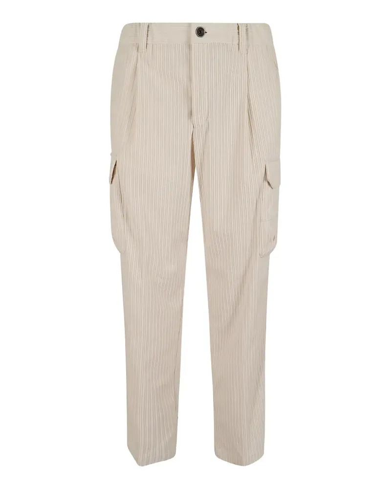 Herno corduroy-effect cargo pants - Weiß Weiß