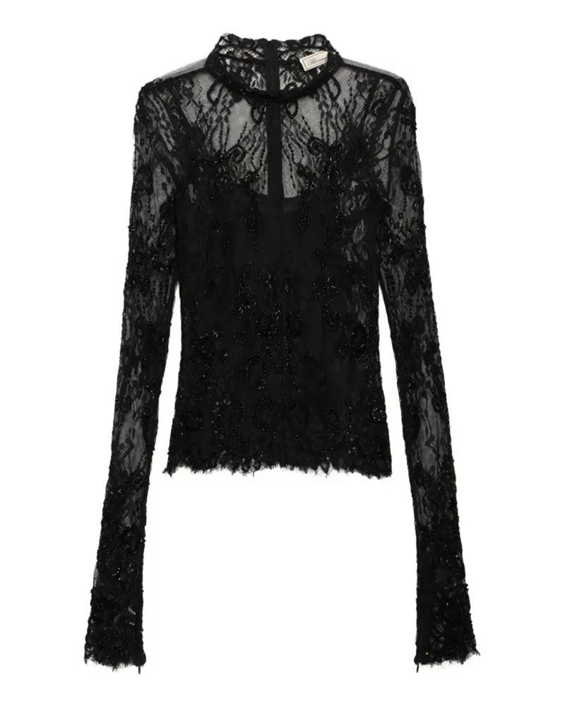 Blumarine Bestickter Pullover - Schwarz Schwarz