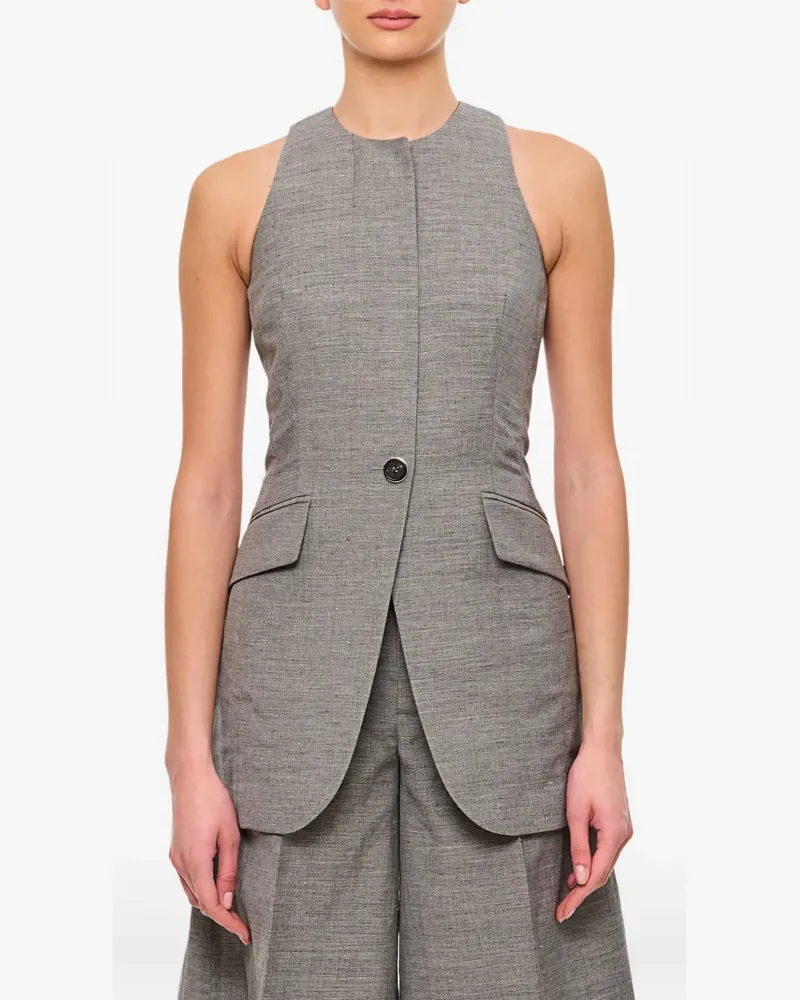 Durazzi Milano Weste mit Neckholder-Ausschnitt - Grau Grau