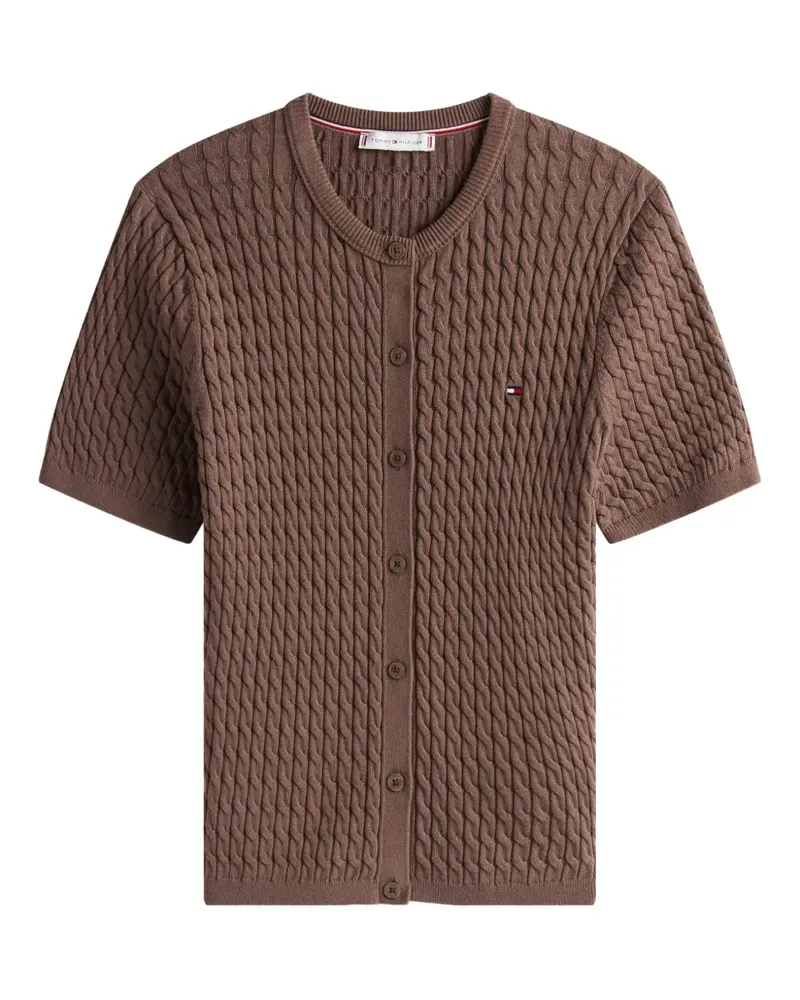 Tommy Hilfiger cable-knit buttoned cardigan - Braun Braun
