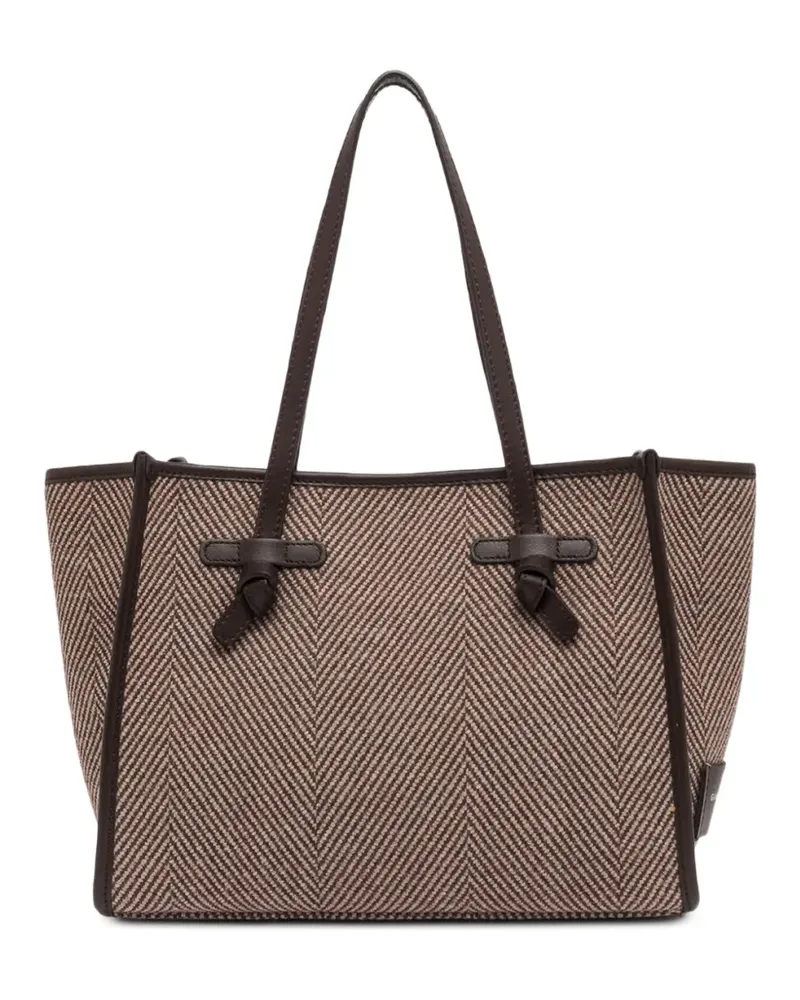 Gianni Chiarini Marcella herringbone-weave tote bag - Braun Braun