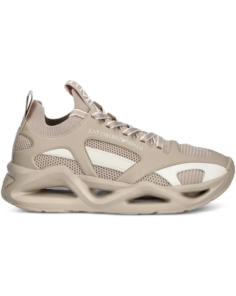 EA7 Sneakers mit Cut-Outs - Nude Nude