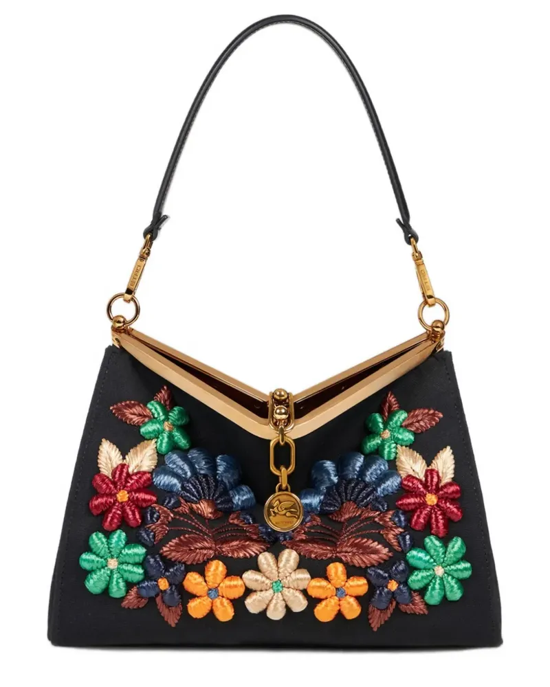 Etro Mittelgroße Vela Schultertasche - Schwarz Schwarz
