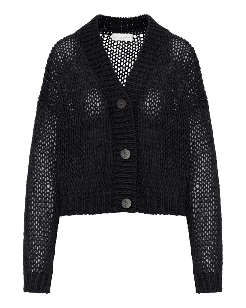 Roberto Collina Cardigan mit V-Ausschnitt - Schwarz Schwarz