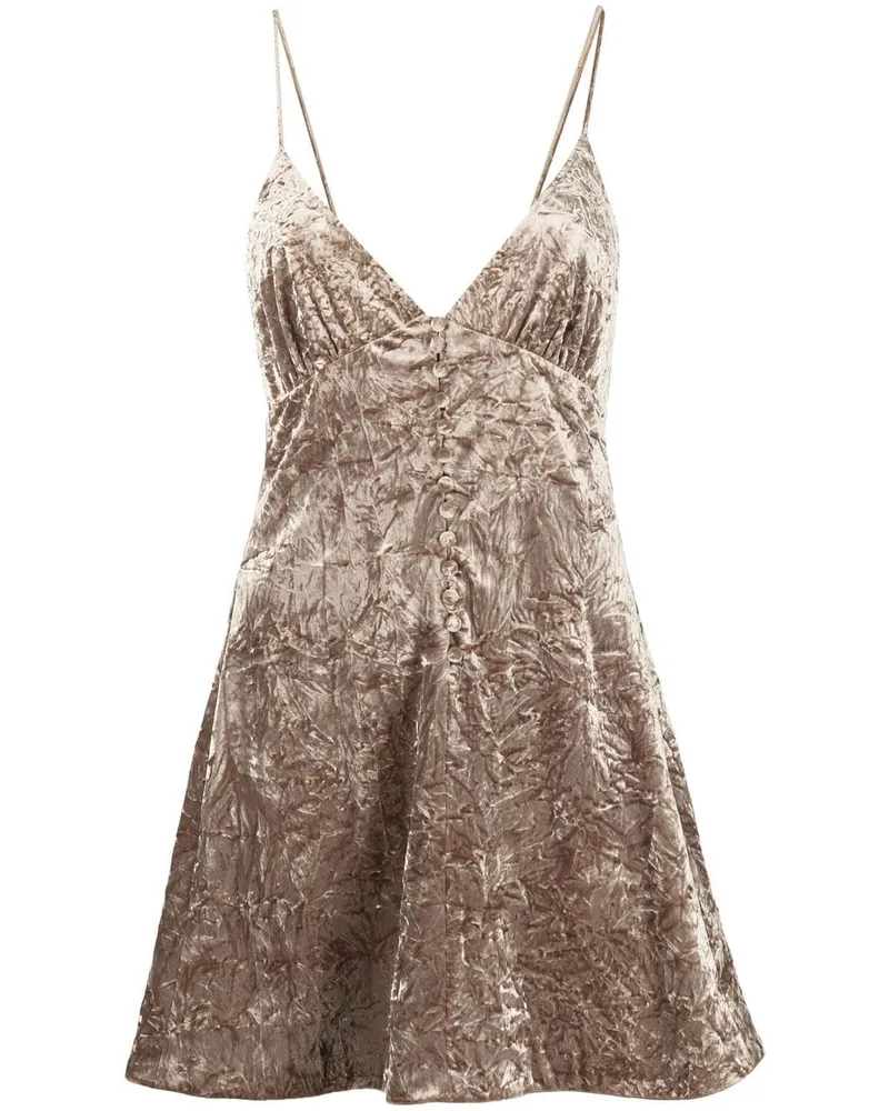 Saint Laurent Kleid mit Spaghettiträgern - Braun Braun