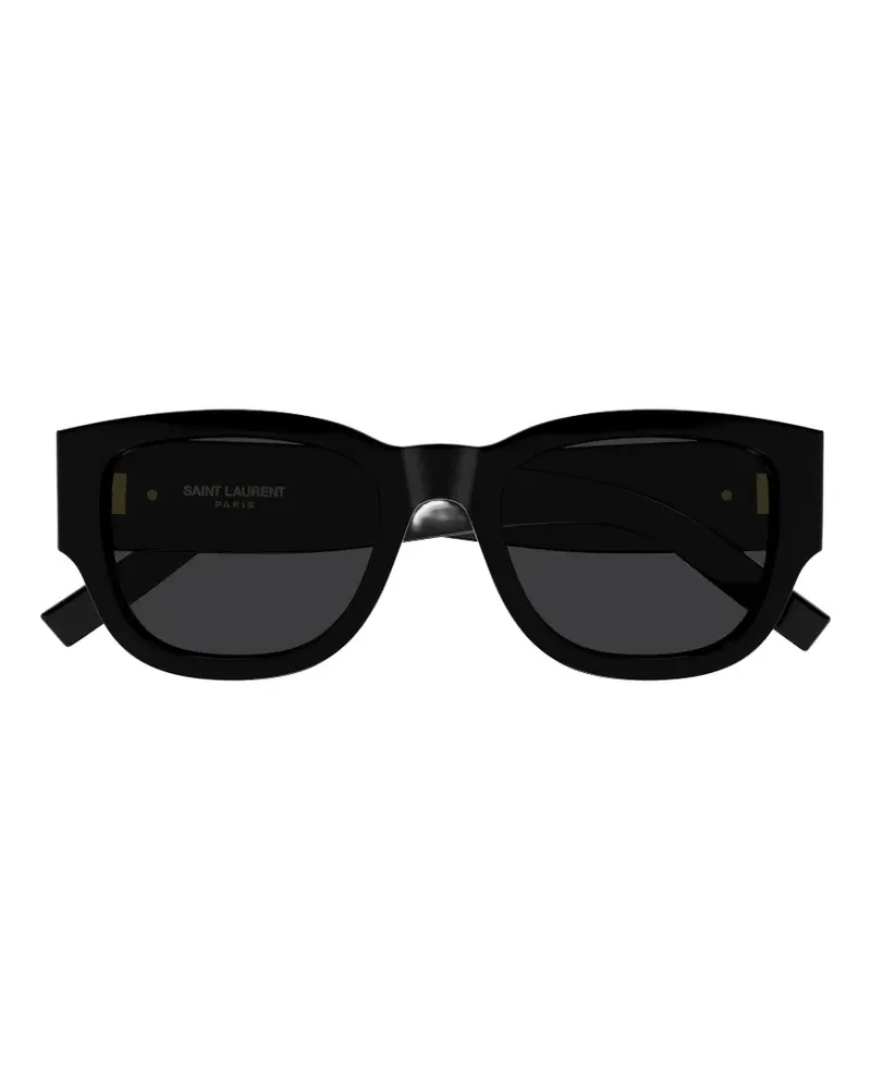 Saint Laurent Eckige SL M174 Sonnenbrille - Schwarz Schwarz