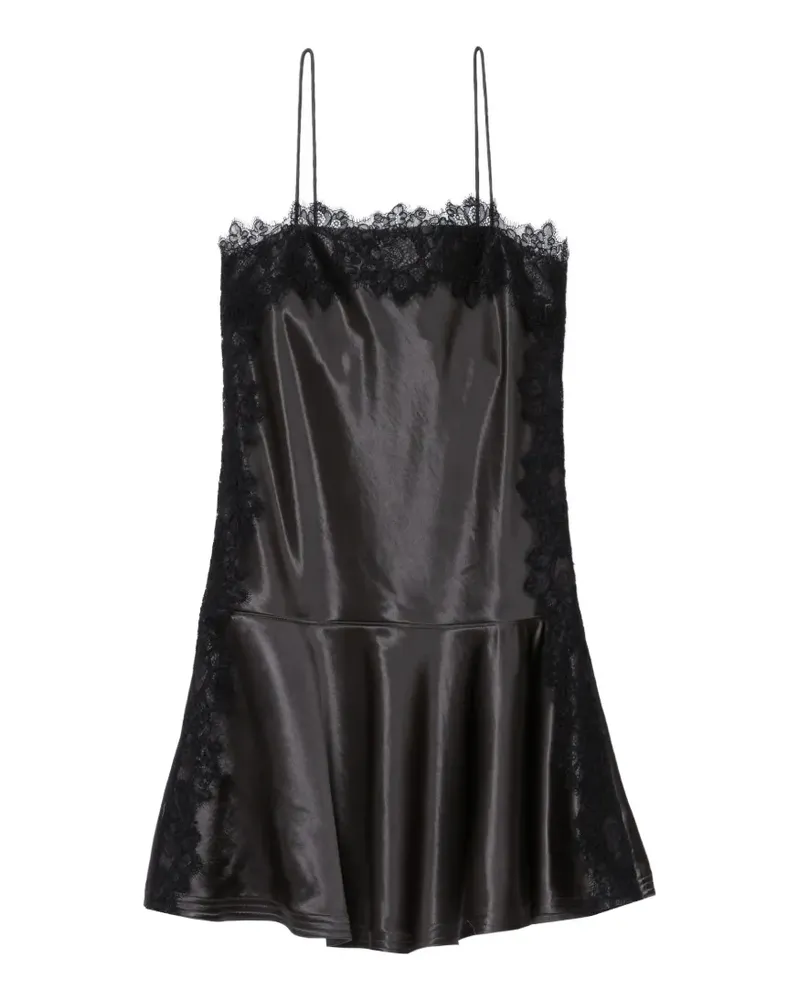 3.1 phillip lim lace trim mini dress - Schwarz Schwarz
