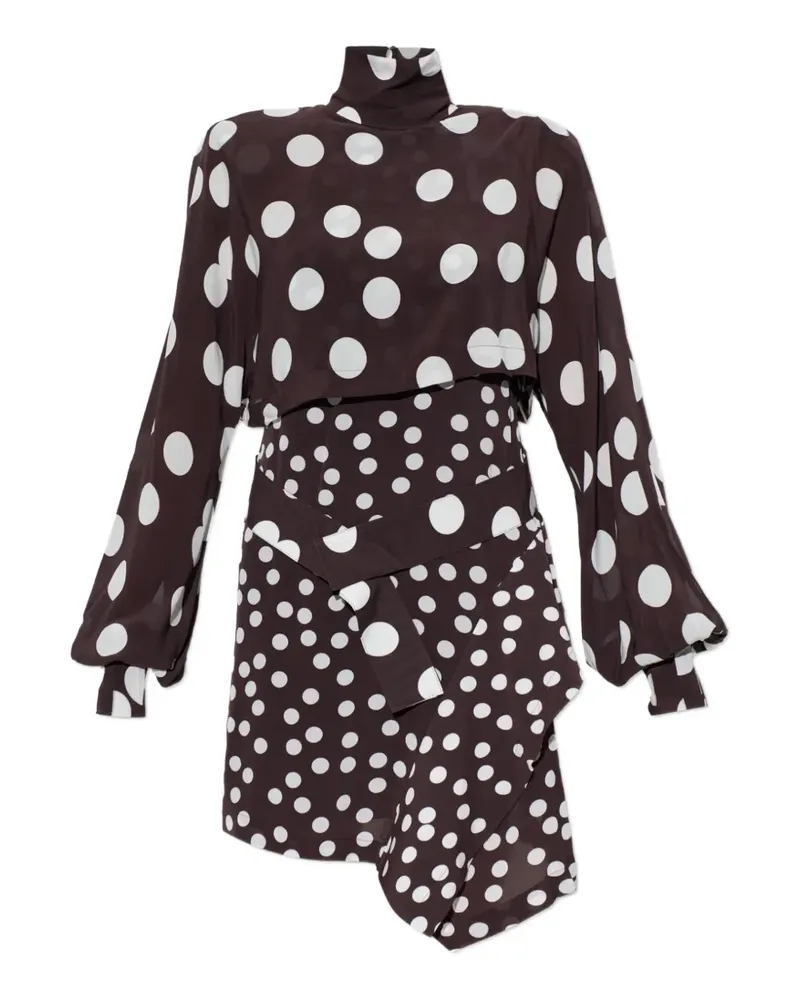 IRO Damelia Minikleid mit Polka Dots - Braun Braun