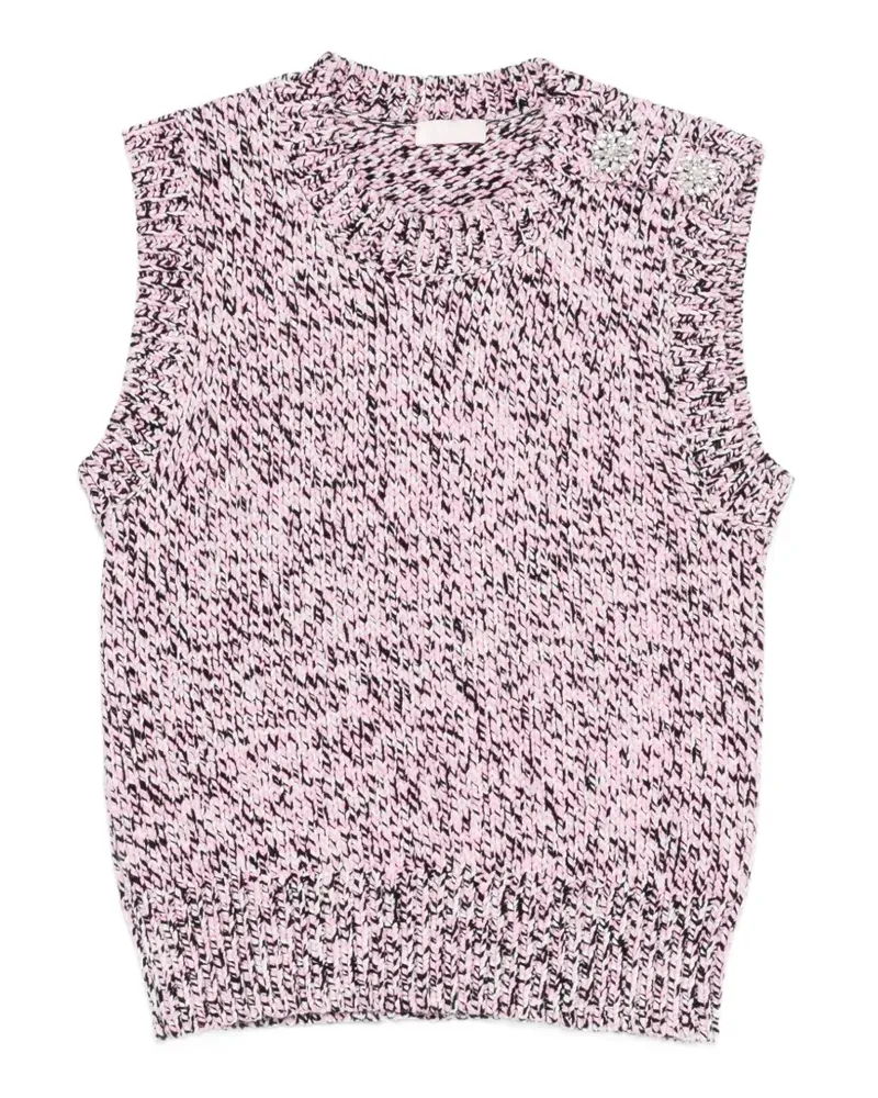 Liu Jo crystal-embellished vest - Rosa Rosa