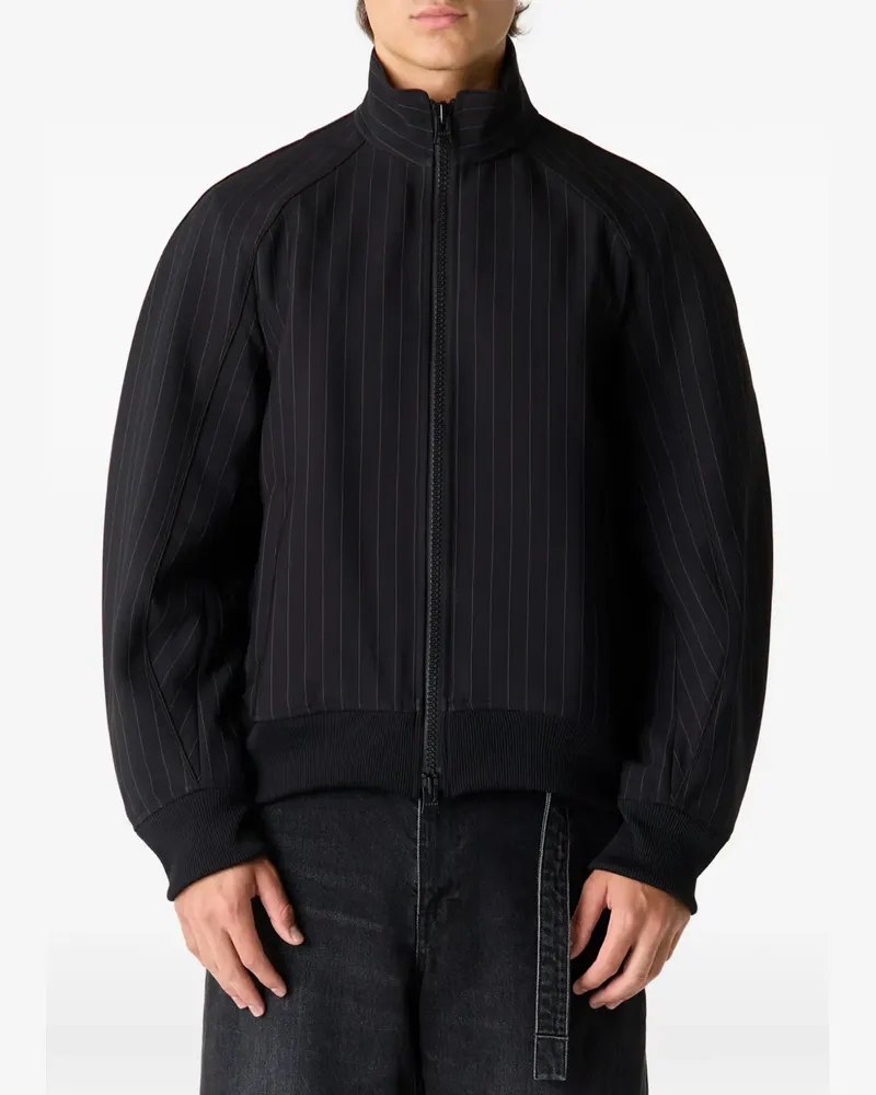 Sacai pinstripe bomber jacket - Schwarz Schwarz