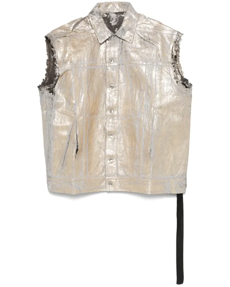 DRKSHDW by Rick Owens Beschichtete Weste - Gold Gold