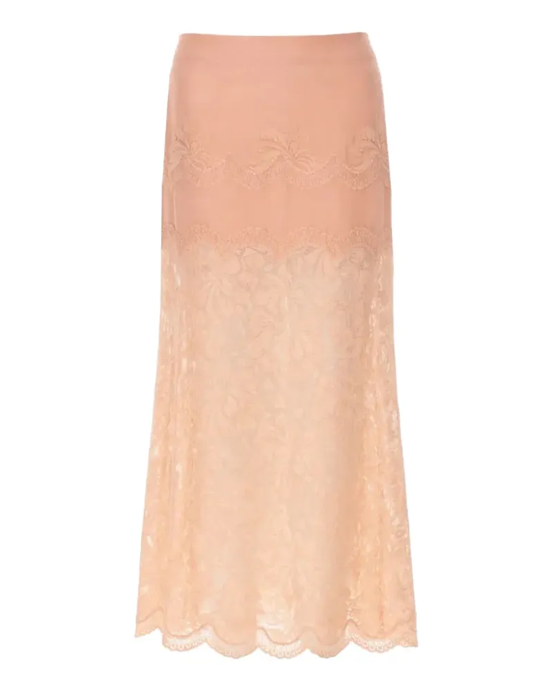 Paco Rabanne Rock mit Spitzeneinsatz - Rosa Rosa