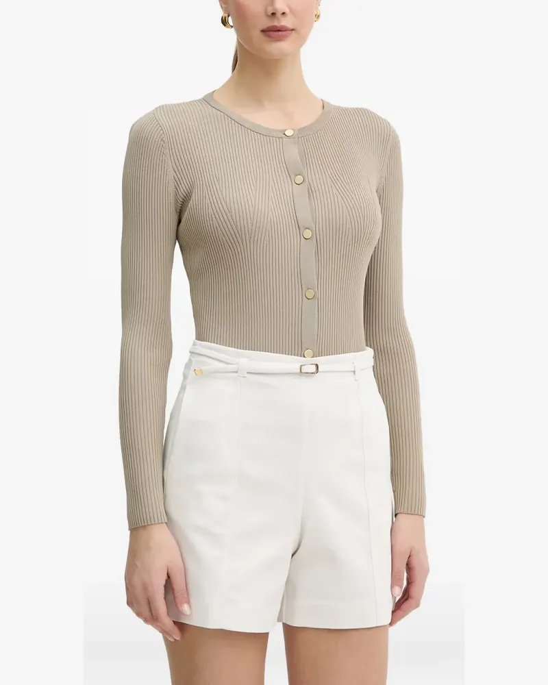 Armani Exchange ribbed-knit cardigan - Nude Nude