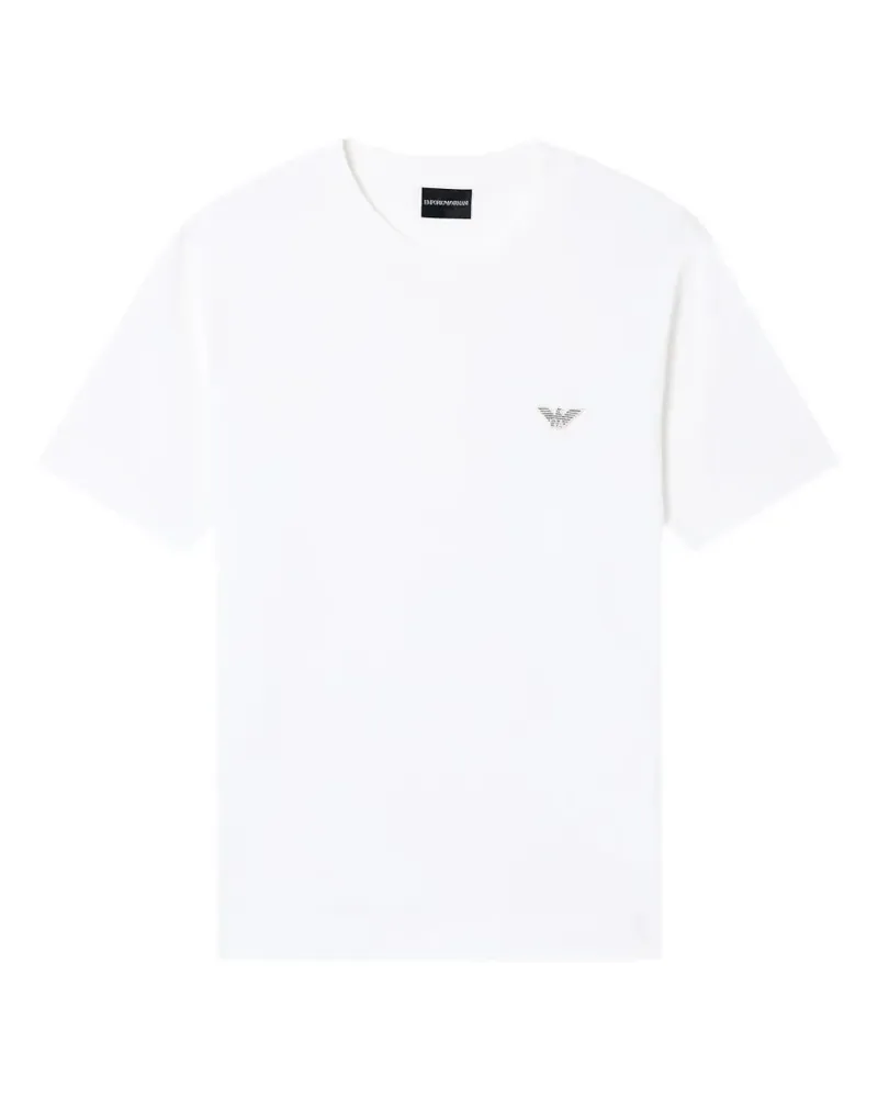 Emporio Armani logo-plaque T-shirt - Weiß Weiß