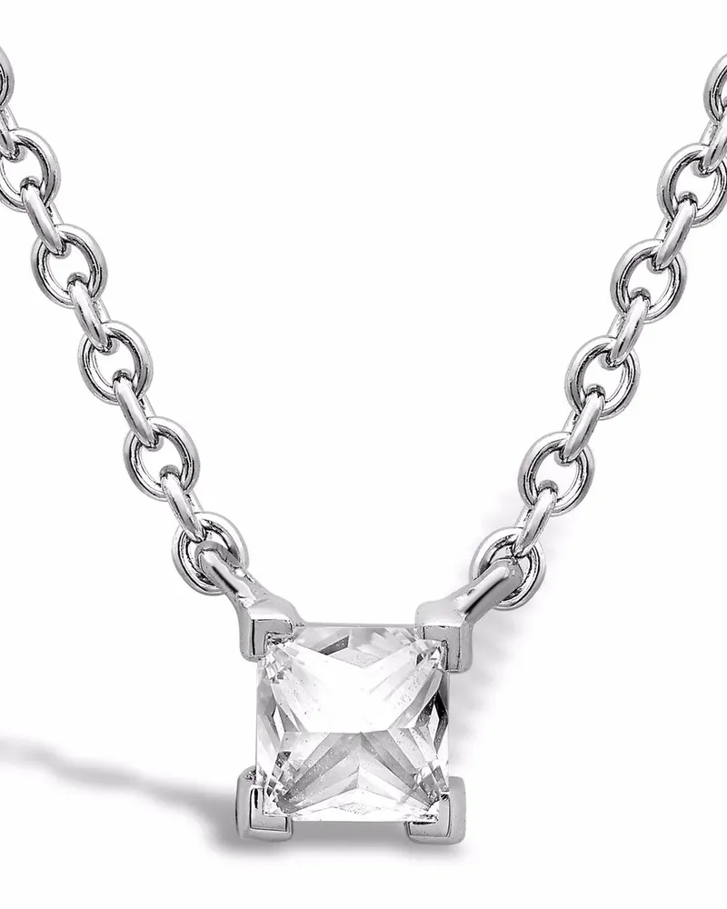 Pragnell 18kt Weißgoldhalskette mit Diamanten - Silber Silber