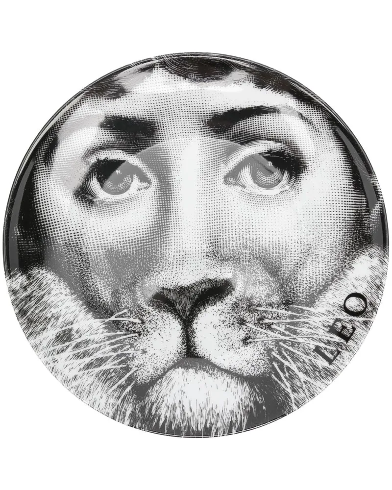 Fornasetti Tema e Variazioni n.352 Leo Wandteller (26cm) - Schwarz Schwarz