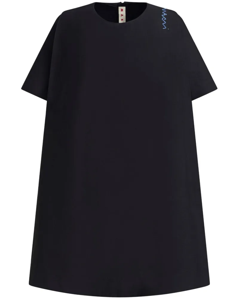 Marni Minikleid aus Leinen - Schwarz Schwarz