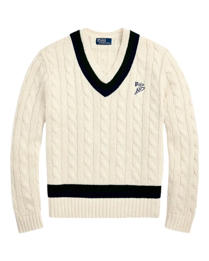 Ralph Lauren Pullover mit V-Ausschnitt - Nude Nude