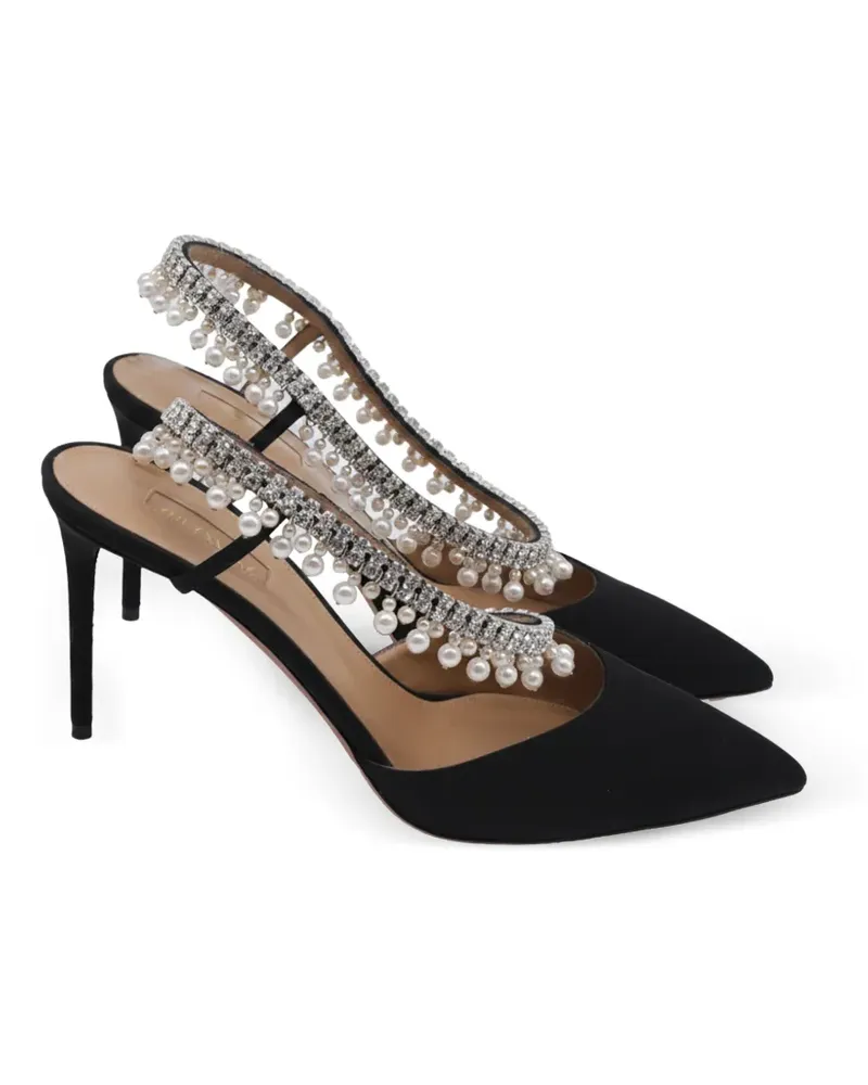 Aquazzura Verzierte Slingback-Pumps - Schwarz Schwarz