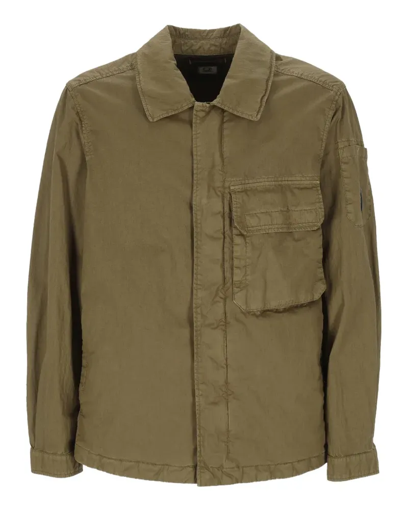 C.P. Company Lens-detail garment-dyed shirt - Grün Grün