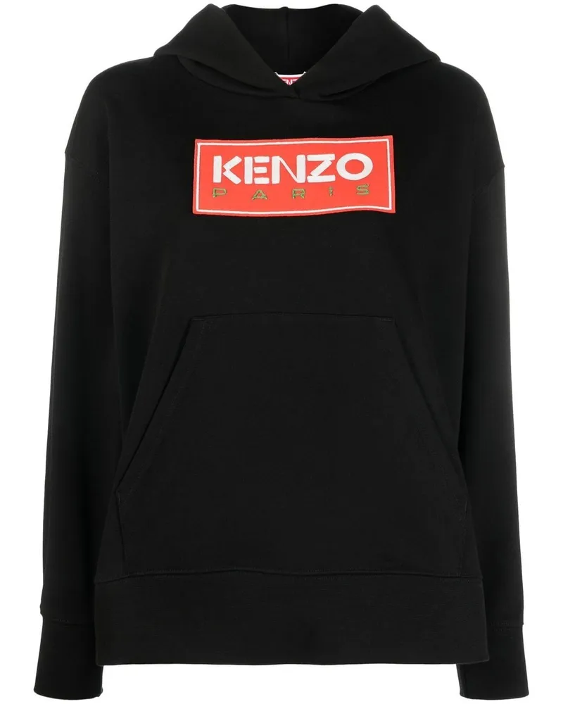 Kenzo Hoodie mit Logo-Print Schwarz