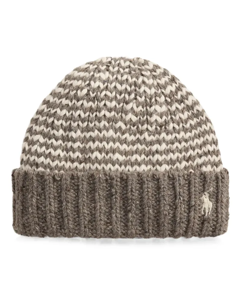 Ralph Lauren Mariner stripe-knit beanie hat - Braun Braun