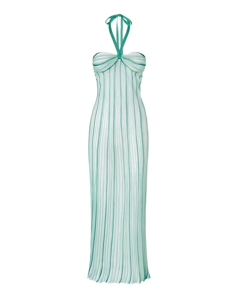Missoni Gestreiftes Neckholder-Strandkleid - Blau Blau
