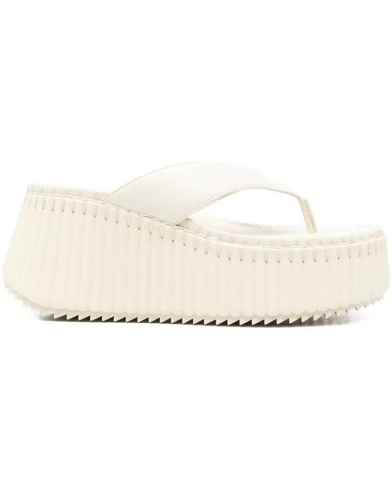 Chloé Sandalen mit Flatform-Sohle - Nude Nude