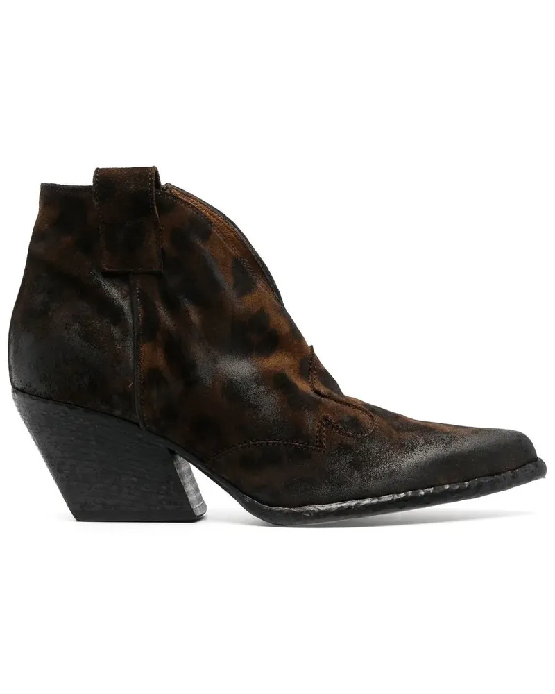 Elena Iachi Stiefel mit Leoparden-Print - Braun Braun