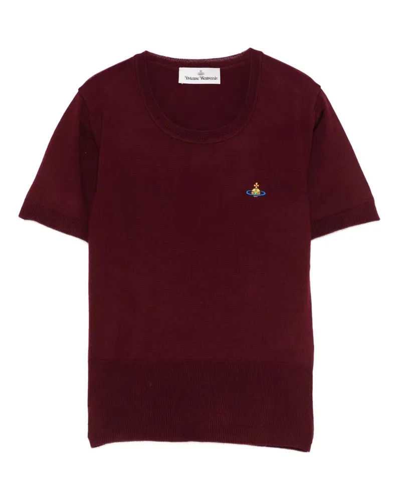 Vivienne Westwood Kurzärmeliges Oberteil mit Orb-Detail - Rot Rot