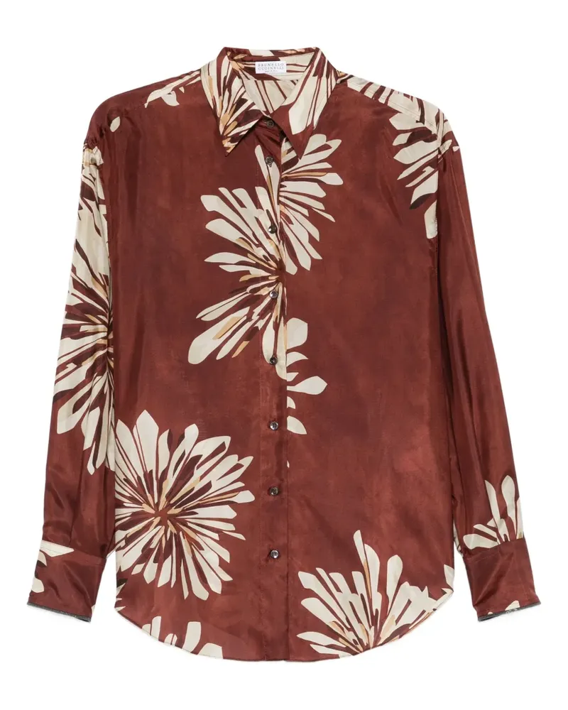 Brunello Cucinelli floral print shirt - Braun Braun