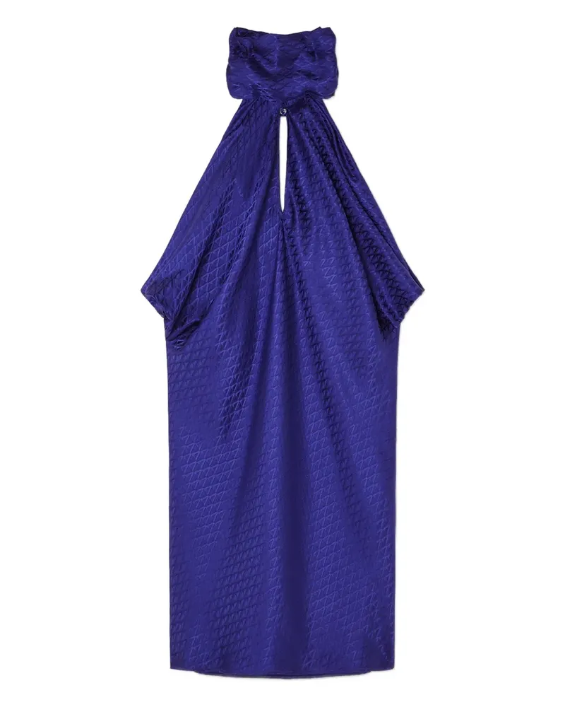 Versace Drapiertes Neckholder-Minikleid - Blau Blau