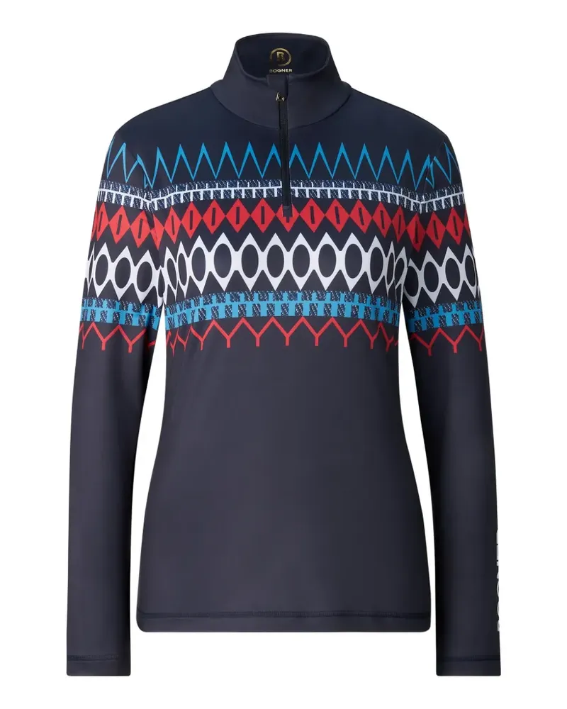 Bogner Beline geometric-print base layer - Blau Blau