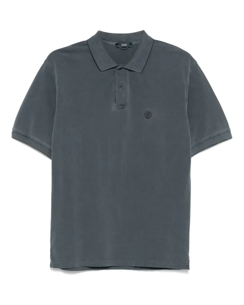 Herno Poloshirt mit Logo-Stickerei - Blau Blau