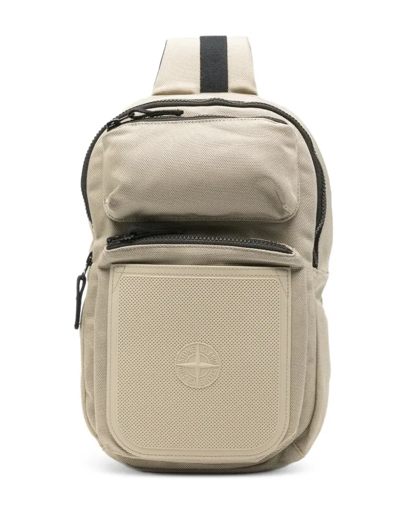 Stone Island Rucksack mit Kompass-Patch - Nude Nude