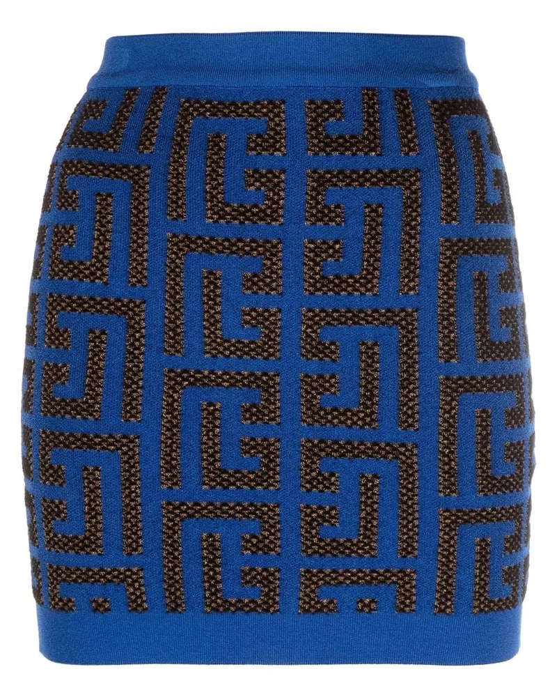 Balmain Minirock mit Muster Blau