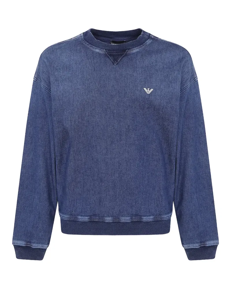 Emporio Armani Sweatshirt aus Denim - Blau Blau
