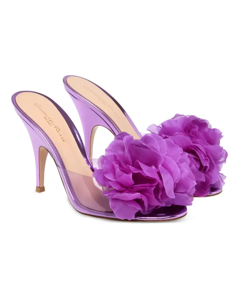 Gianvito Rossi Igea Sandalen mit Blumen - Violett Violett