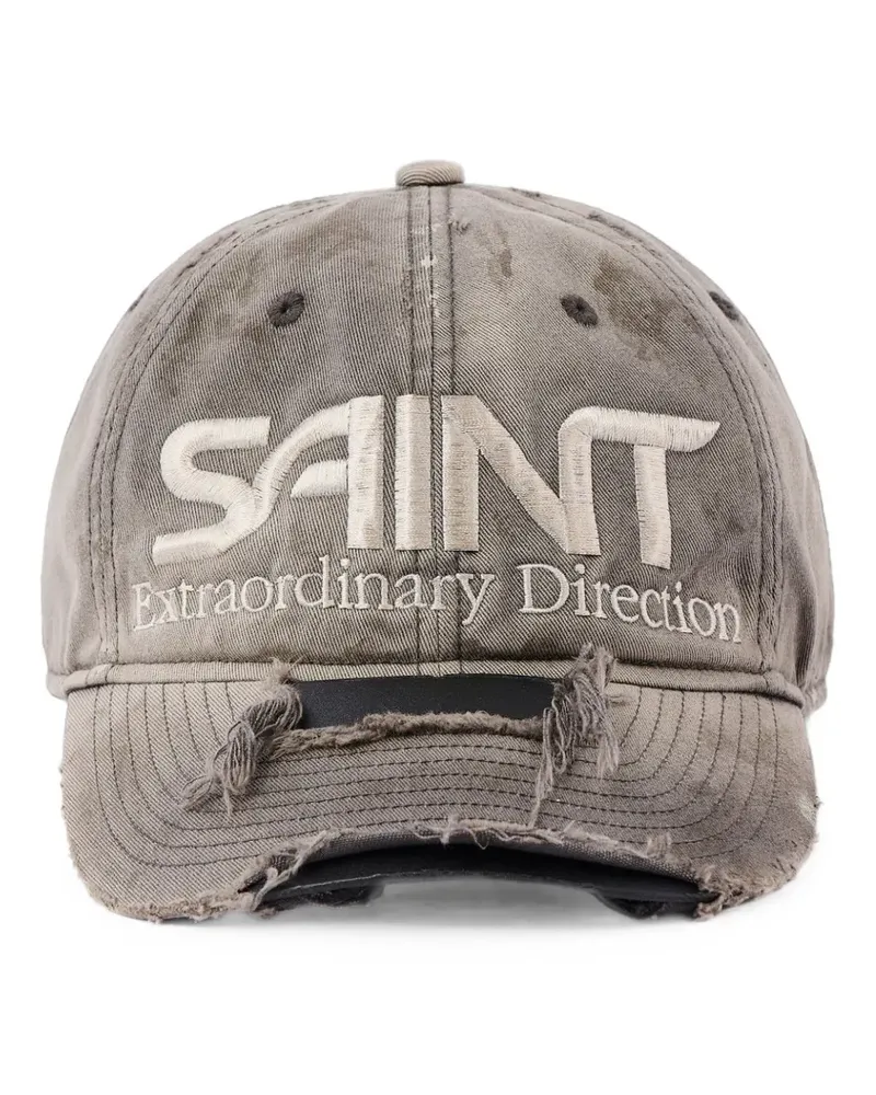 SAINT MXXXXXX Baseballkappe in Distressed-Optik - Grau Grau