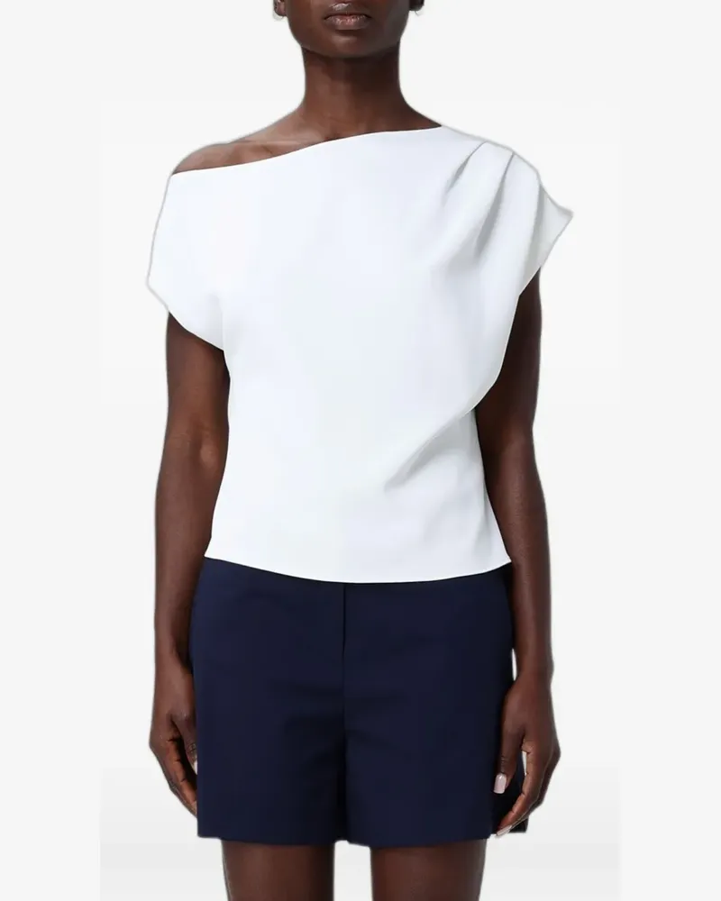Hanita one-shoulder crepe top - Weiß Weiß