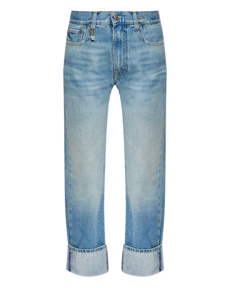 R13 Jeans mit umgeschlagenen Kanten - Blau Blau