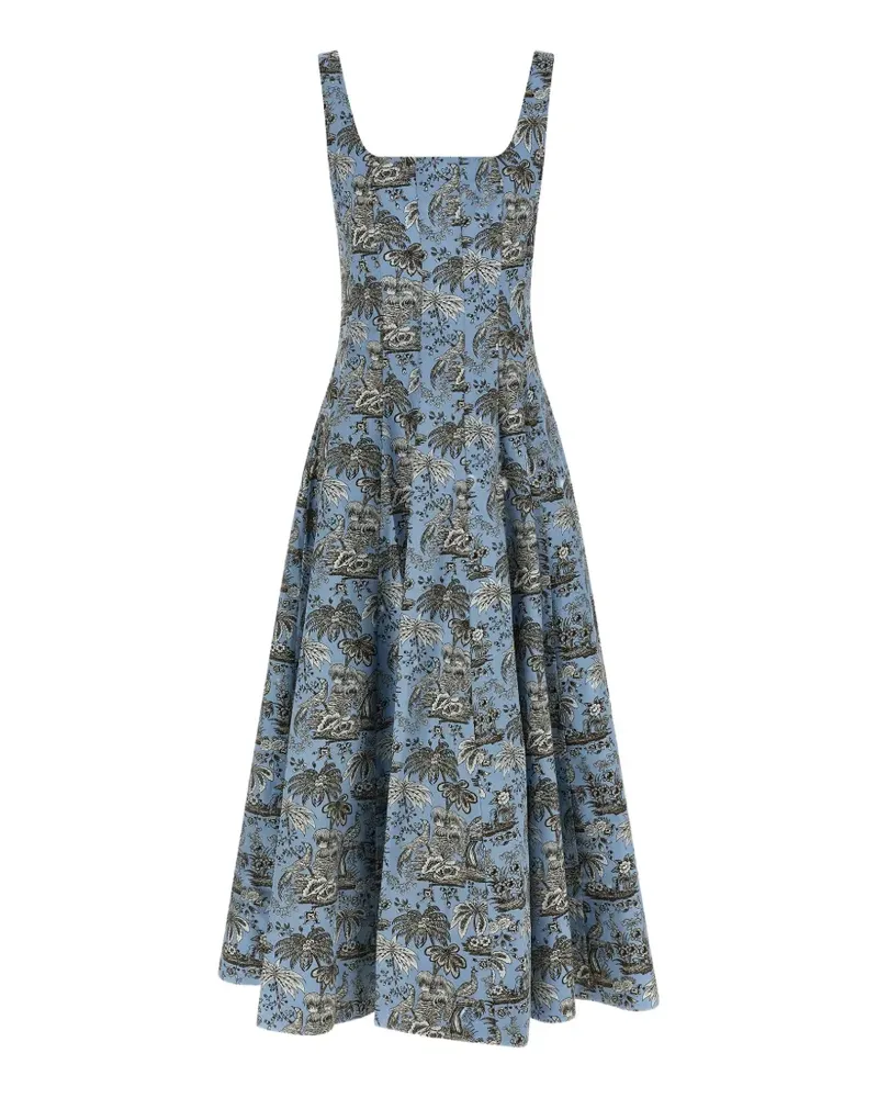 STAUD Wells midi dress - Blau Blau