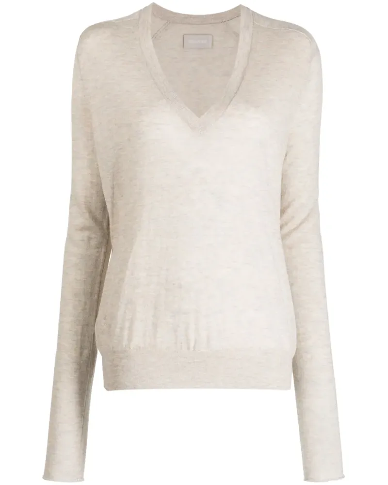 Zadig & Voltaire Pullover aus Kaschmir mit V-Ausschnitt - Mehrfarbig Mehrfarbig